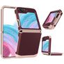 Mobigear Non-slip Armor Coque Samsung Galaxy Z Flip 5 Coque arrière Rigide Anti-Chocs - Rouge