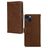 Mobilize Wallet Housse iPhone 13 Mini Etui en Cuir Véritable Porte-Monnaie - Marron
