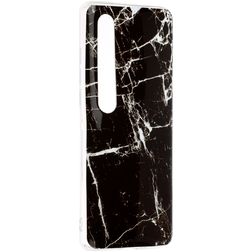 Mobigear Marble Coque Xiaomi Mi 10 Coque arrière en TPU Souple - Noir