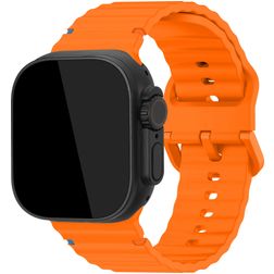 Mobilize Buckle Bracelet Silicone Apple Watch Fermeture boucle ardillon - 42/41/40/38 mm - Orange