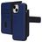 Mobiparts iPhone 15 MagSafe Coque Cuir véritable Étui 2en1 avec coque amovible Portefeuille - Bleu