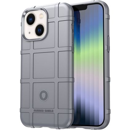 Mobigear Rugged Shield iPhone 14 Plus TPU souple Coque arrière Antichoc - Gris