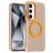 Mobigear Shockproof Samsung Galaxy S24 FE MagSafe Plastique rigide Coque arrière - Orange