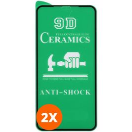 Mobigear Premium iPhone 12 Mini Verre trempé Protection d'écran - Compatible Coque - Noir (Lot de 2)