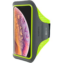 Mobiparts Comfort Fit Brassard Téléphone iPhone XS Max Brassard Coque de Sport en Neoprène - Neon Green