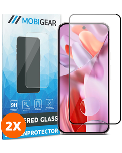 Mobigear Premium Google Pixel 10 Verre trempé Protection d'écran - Compatible Coque - Noir (Lot de 2)