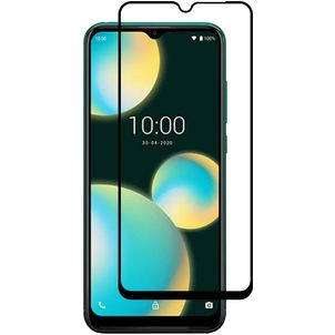 Mobigear Premium Wiko View 4 Lite Verre trempé Protection d'écran - Compatible Coque - Noir