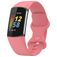 Mobigear Sport Dual Bracelet Silicone Fitbit Charge 5 Fermeture à clou et passant - Magenta