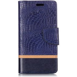 Mobigear Croco Housse Xiaomi Mi 8 SE Etui Porte-Monnaie - Bleu