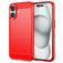 Mobigear Brushed Slim Coque iPhone 16 Plus Coque arrière en TPU Souple - Rouge