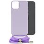 Mobilize Lanyard Gelly iPhone 15 Plus Coque avec cordon en TPU Souple - Pastel Purple