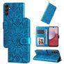 Mobigear Sunflower Housse Samsung Galaxy A14 Etui Porte-Monnaie - Bleu