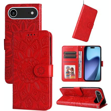 Mobigear Sunflower Housse iPhone Air Etui Porte-Monnaie - Rouge