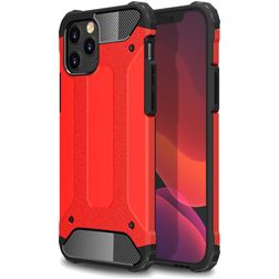 Mobigear Outdoor Coque iPhone 12 Coque arrière Rigide Anti-Chocs - Rouge