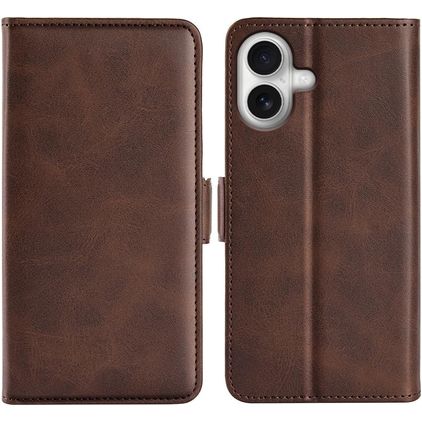 Mobigear Slim Magnet iPhone 17 Étui Portefeuille - Marron