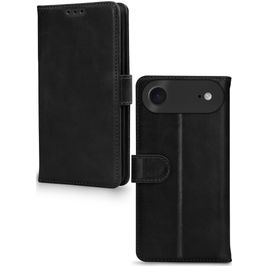 Mobilize Wallet Housse iPhone Air Etui en Cuir Véritable Porte-Monnaie - Noir