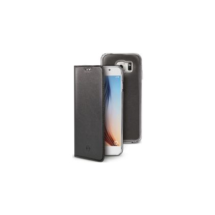 Celly Buddy Housse Samsung Galaxy S6 Etui avec Coque Détachable - Noir