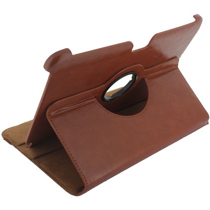 Xccess Deluxe Rotating Coque Samsung Galaxy Note 10.1 (2014) Etui Rotatif - Marron