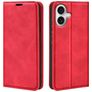 Mobigear Retro Slim Housse iPhone 17 Etui Porte-Monnaie - Rouge