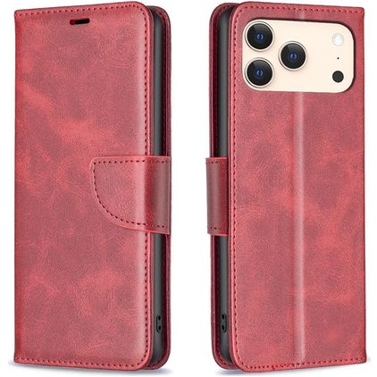 Mobigear Excellent Housse iPhone 18 Pro Max Etui Porte-Monnaie - Rouge