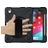 Mobigear SureGrip XGuard Coque iPad Air 11 Pouces (2024) Coque arrière en Plastique rigide,Silicone + Porte-crayon + Bandoulière + Support Amovible - Noir