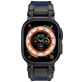 Mobigear Explorer Bracelet Silicone Apple Watch Fermeture boucle ardillon - 49/46/45/44 mm - Noir / Bleu