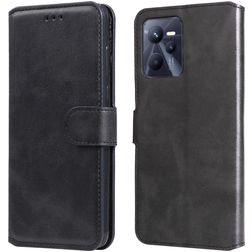 Mobigear Wallet Housse Realme C35 Etui Porte-Monnaie - Noir