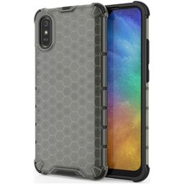 Mobigear Honeycomb Coque Xiaomi Redmi 9A Coque arrière Rigide Anti-Chocs - Gris