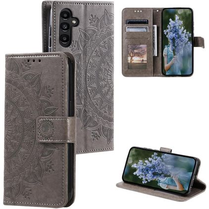 Mobigear Mandala Samsung Galaxy S25 FE Étui Portefeuille - Gris