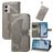 Mobigear Butterfly Motorola Moto E13 Étui Portefeuille - Gris