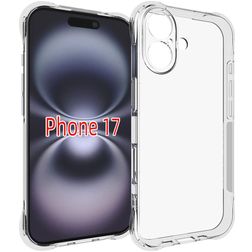 Mobigear Cushion Coque Transparente iPhone 17 Coque arrière en TPU Souple - Transparent