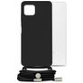 Mobilize Lanyard Gelly Samsung Galaxy A22 5G Coque avec cordon en TPU Souple - Noir