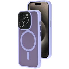 Mobiparts Hardcover Coque iPhone 15 Pro MagSafe Coque arrière Rigide - Satin Lila