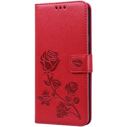 Mobigear Roses Housse Samsung Galaxy A20s Etui Porte-Monnaie - Rouge