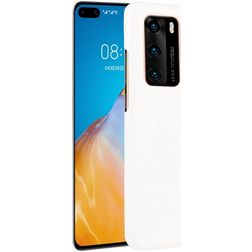 Mobigear Croco Coque Huawei P40 Coque arrière Rigide - Blanc