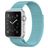 Mobigear Color Loop Bracelet Milanais Apple Watch Fermeture magnétique - 49/46/45/44 mm - Turquoise