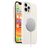 Mobigear Rubber Touch Coque iPhone 12 MagSafe Coque arrière en Silicone - Blanc