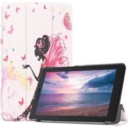 Mobigear Tri-Fold Coque Lenovo Tab E8 Etui - Fée papillon