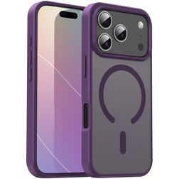 Mobigear Shockproof Coque iPhone 17 Pro MagSafe Coque arrière Rigide - Crystal Purple