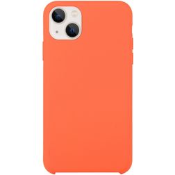 Mobigear Rubber Touch Coque iPhone 15 Coque arrière en Silicone - Orange