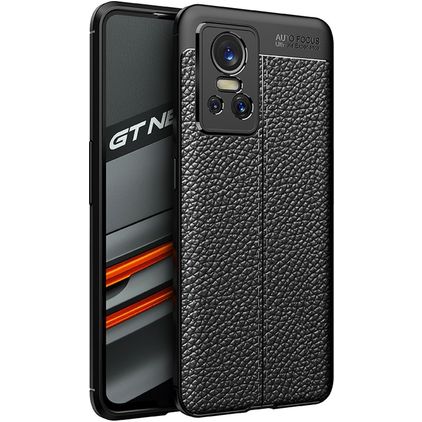 Mobigear Luxury Coque Realme GT Neo 3 Coque arrière en TPU Souple - Noir