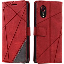 Mobigear Rhombus Housse Samsung Galaxy Xcover 7 Etui Porte-Monnaie - Rouge