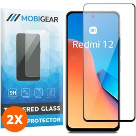 Mobigear Premium Xiaomi Redmi 12 Verre trempé Protection d'écran - Compatible Coque (Lot de 2)