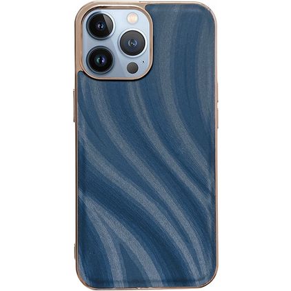 Mobigear Wavy Coque iPhone 14 Pro Max Coque arrière Rigide - Bleu