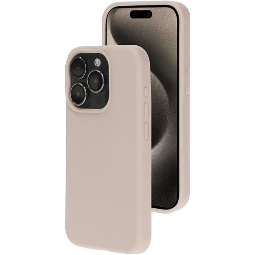 Mobiparts Coque iPhone 15 Pro Coque arrière en Silicone - Soft Salmon