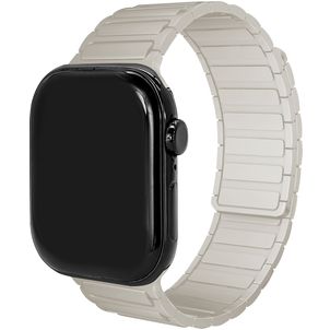Mobilize Magnetic Bracelet Silicone Apple Watch Fermeture magnétique - 49/46/45/44 mm - Lumière stellaire