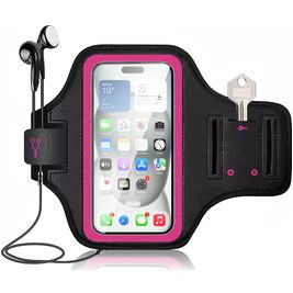 Mobigear Go Active Brassard Téléphone iPhone 6 Plus Brassard Coque de Sport en Neoprène - Rose