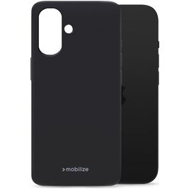 Mobilize Rubber Gelly Coque iPhone 16 Coque arrière en TPU Souple - Noir