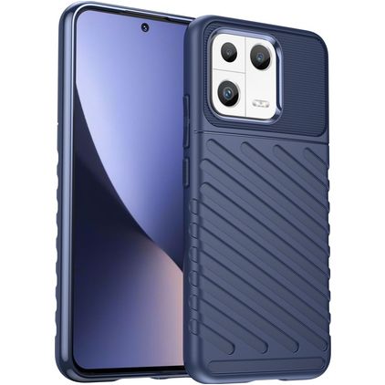 Mobigear Groove Coque Xiaomi 13 Coque arrière en TPU Souple - Bleu