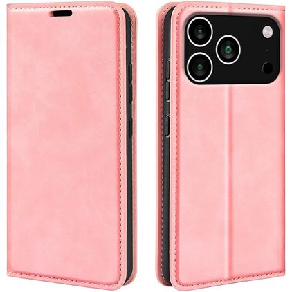 Mobigear Retro Slim Housse iPhone 18 Pro Etui Porte-Monnaie - Rose
